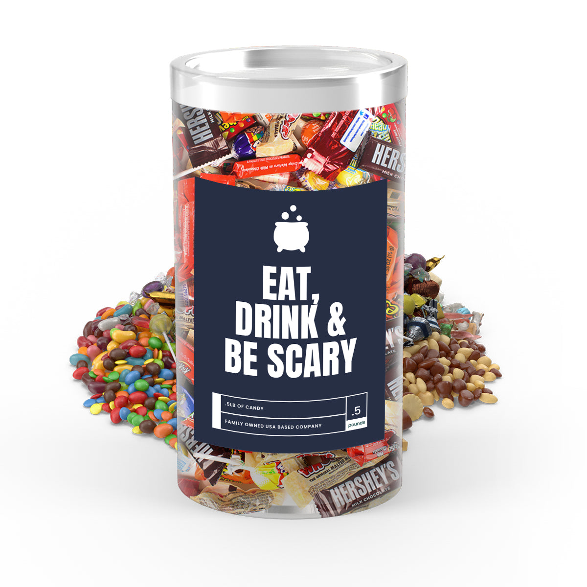 Eat Drink & Be Scary - I Love Candy Halloween Candy Tube