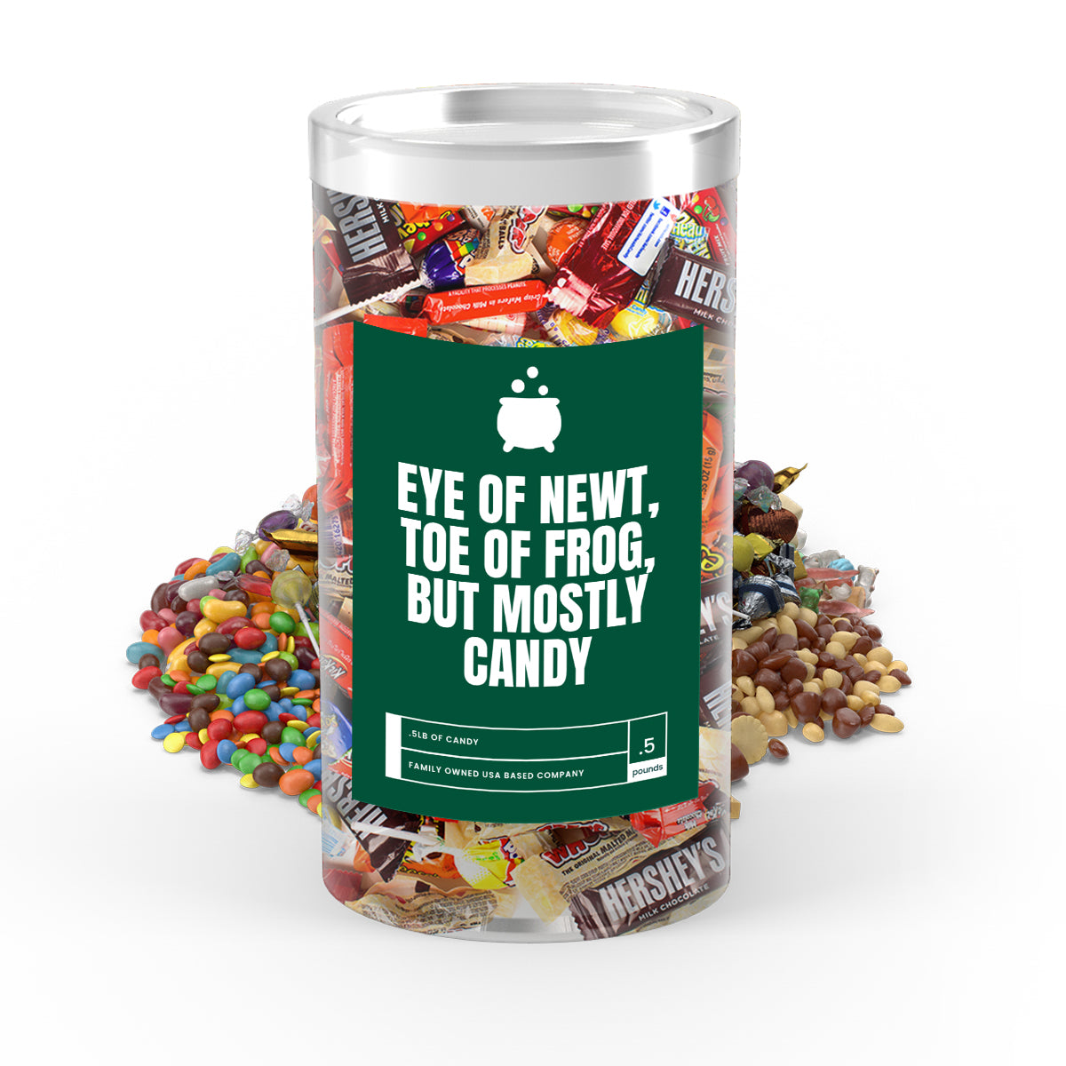 Eye Of Newt, Toe Of Frog, But Mostly Candy - I Love Candy Halloween Candy Tube