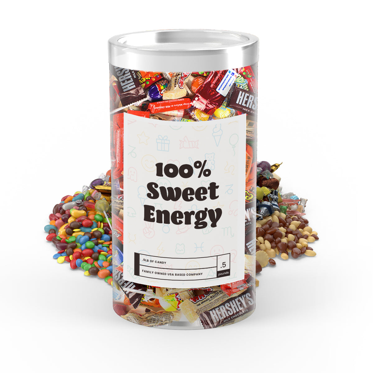 100% Sweet Energy I Love Candy Tube