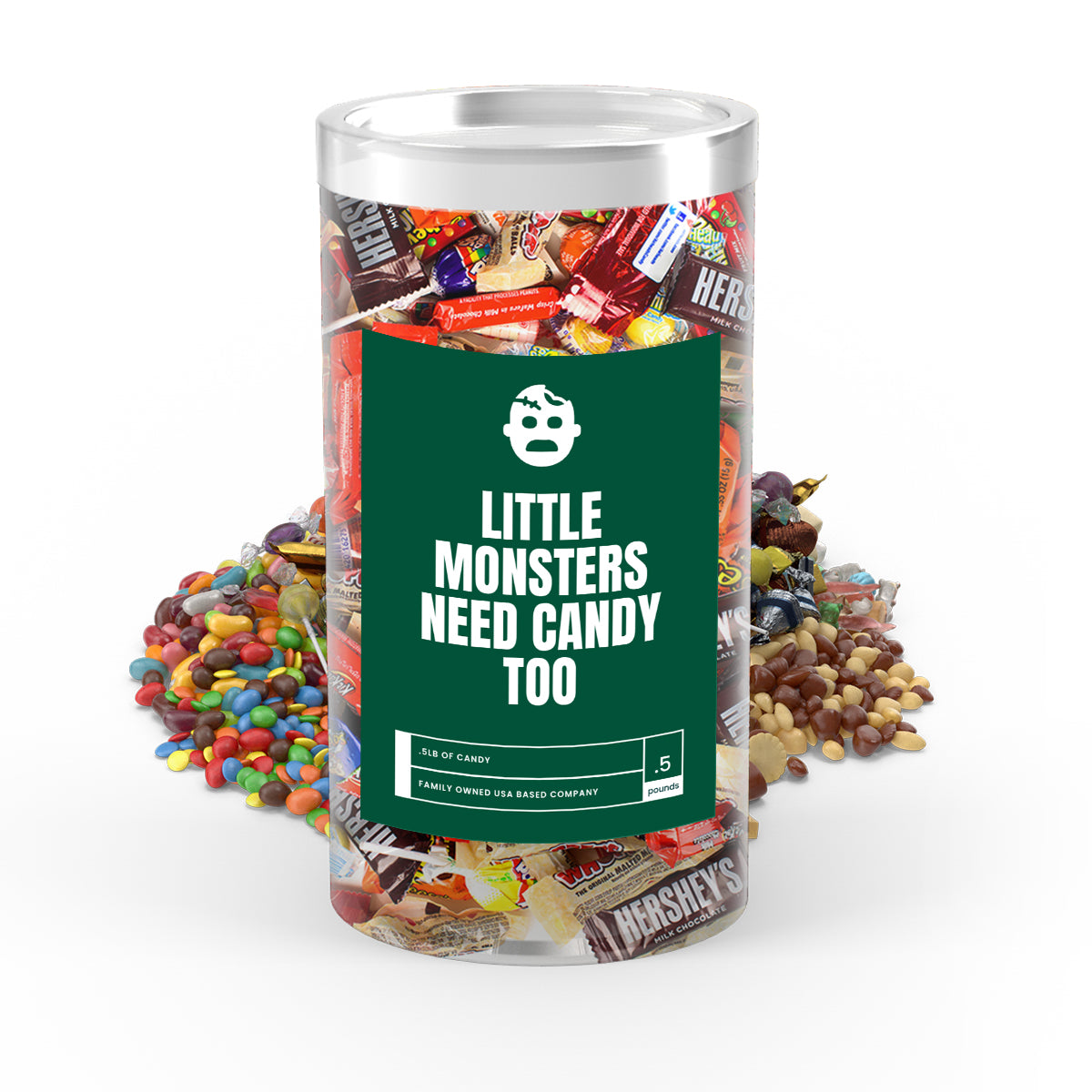 Little Monsters Need Candy Too - I Love Candy Halloween Candy Tube