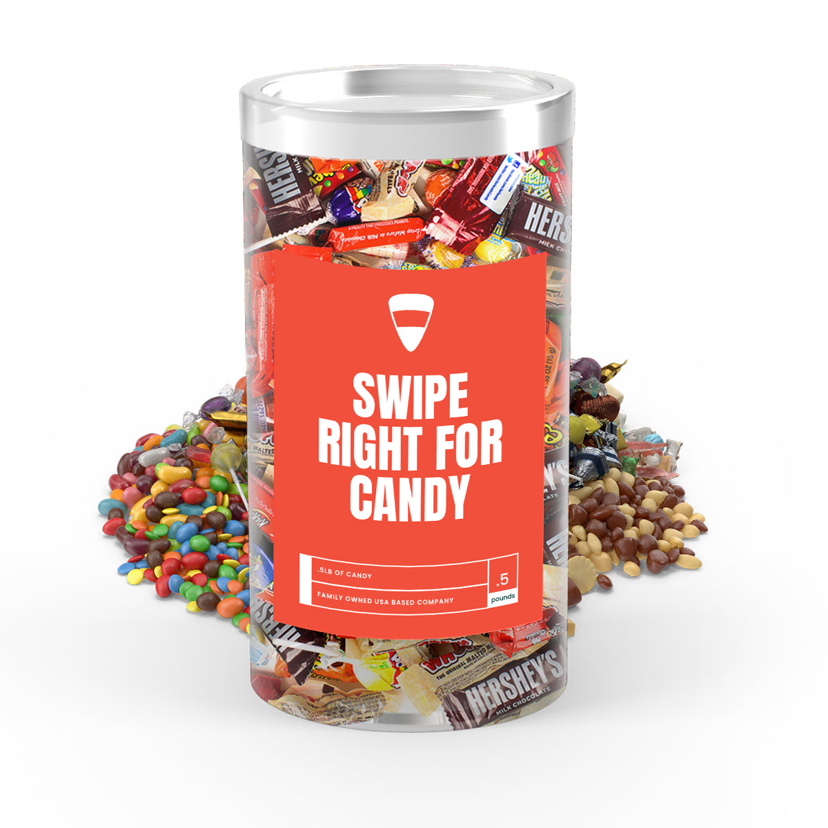 Swipe Right For Candy - I Love Candy Halloween Candy Tube