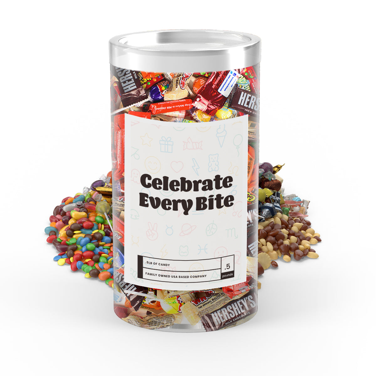 Celebrate Every Bite I Love Candy Tube