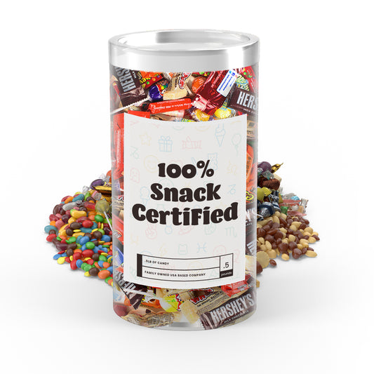 100% Snack Certified I Love Candy Tube