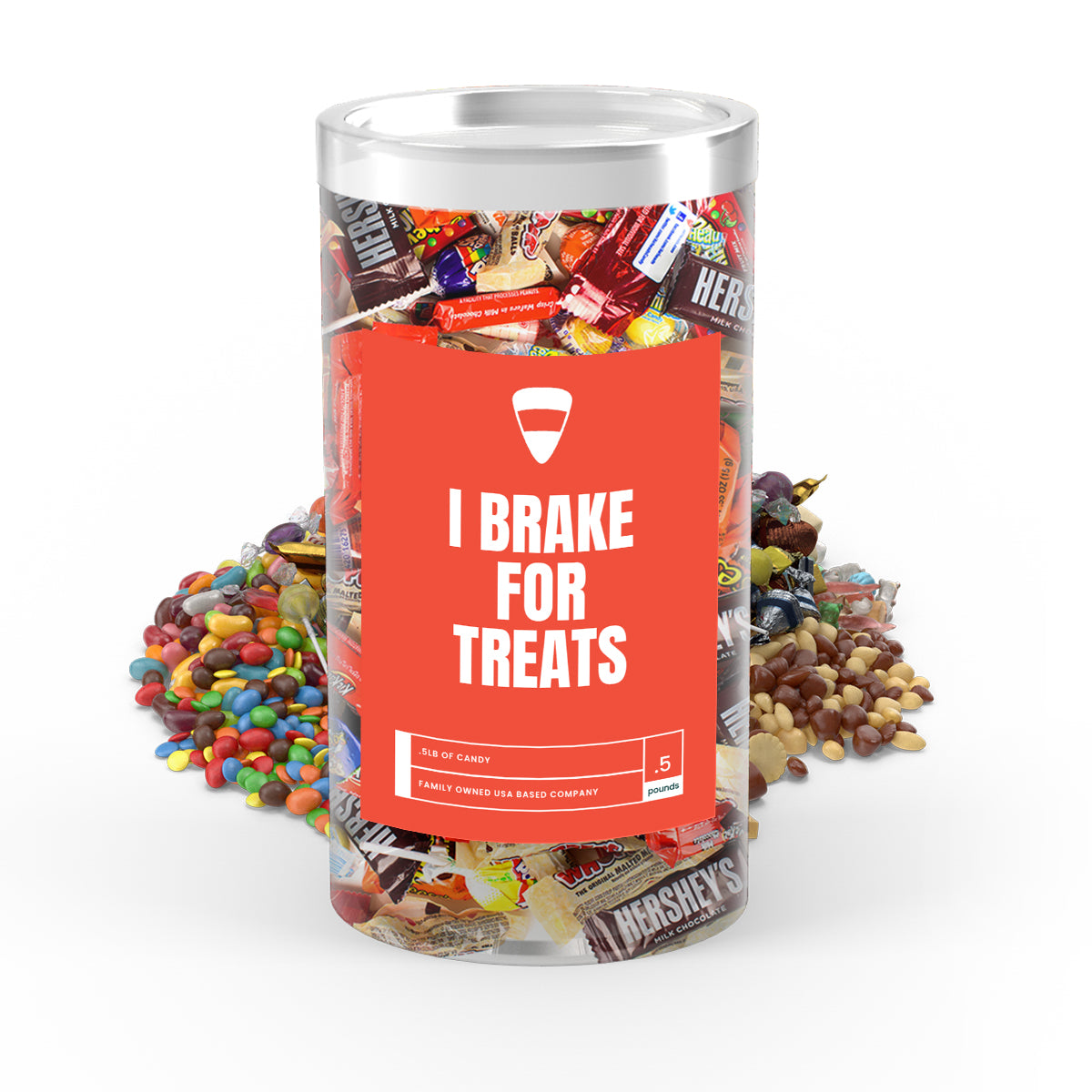 I Brake For Treats - I Love Candy Halloween Candy Tube