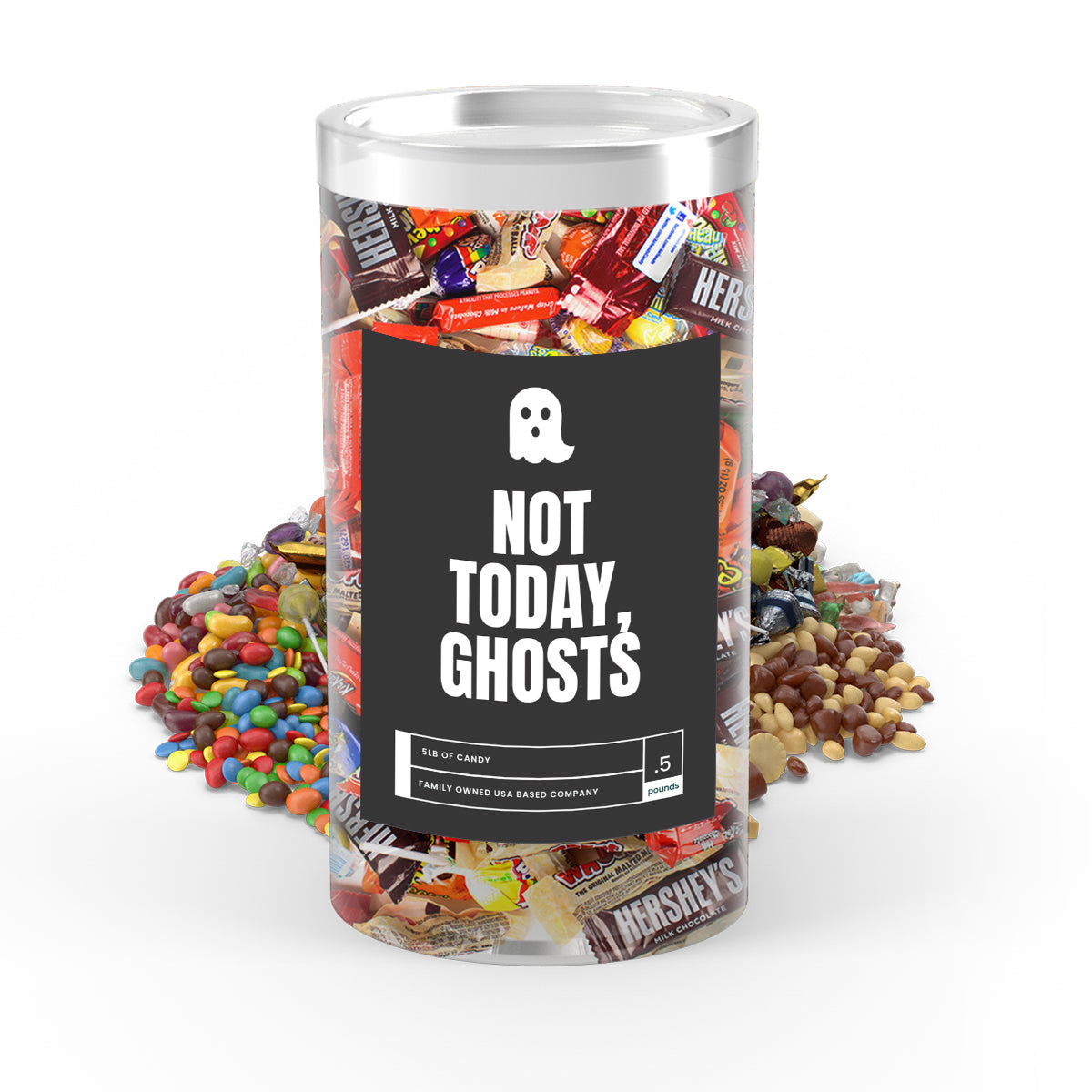 Not Today, Ghosts  - I Love Candy Halloween Candy Tube