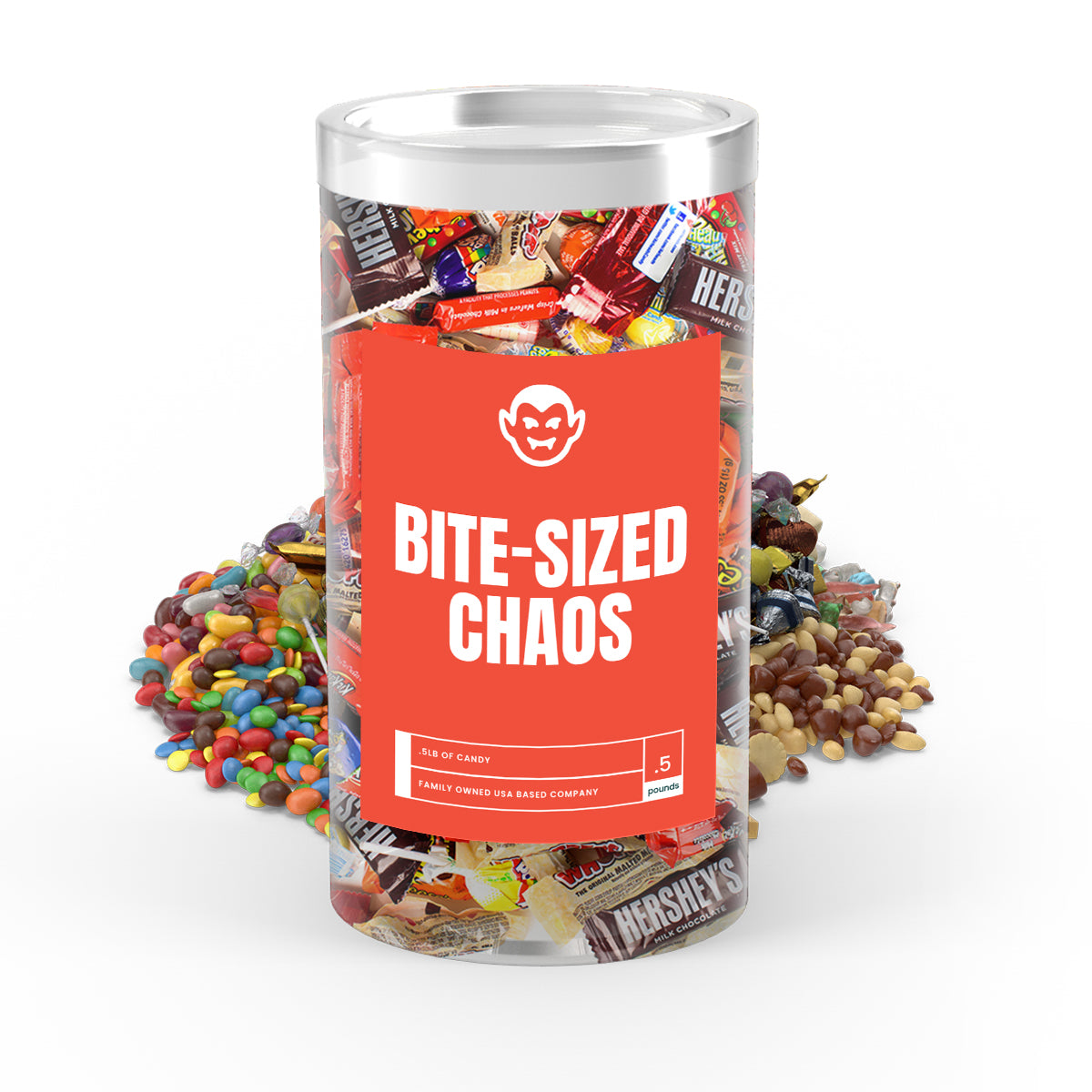 Bite-Sized Chaos - I Love Candy Halloween Candy Tube