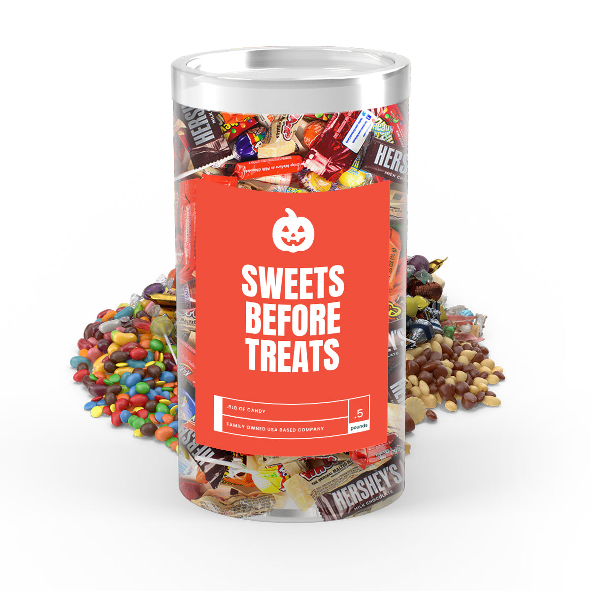 Sweets Before Treats - I Love Candy Halloween Candy Tube