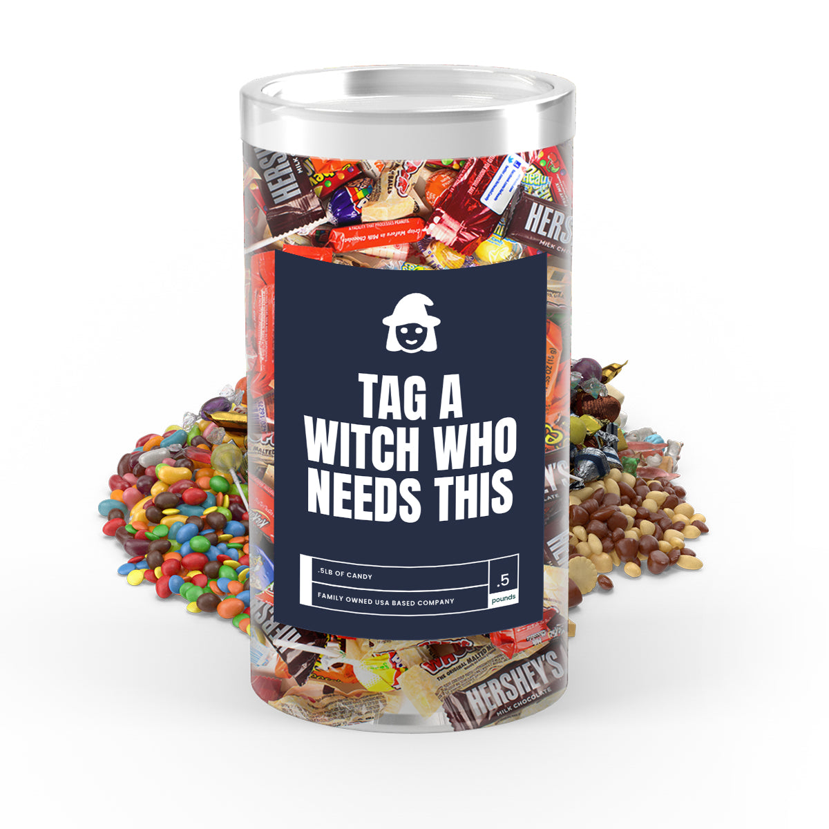 Tag A Witch Who Needs This  - I Love Candy Halloween Candy Tube