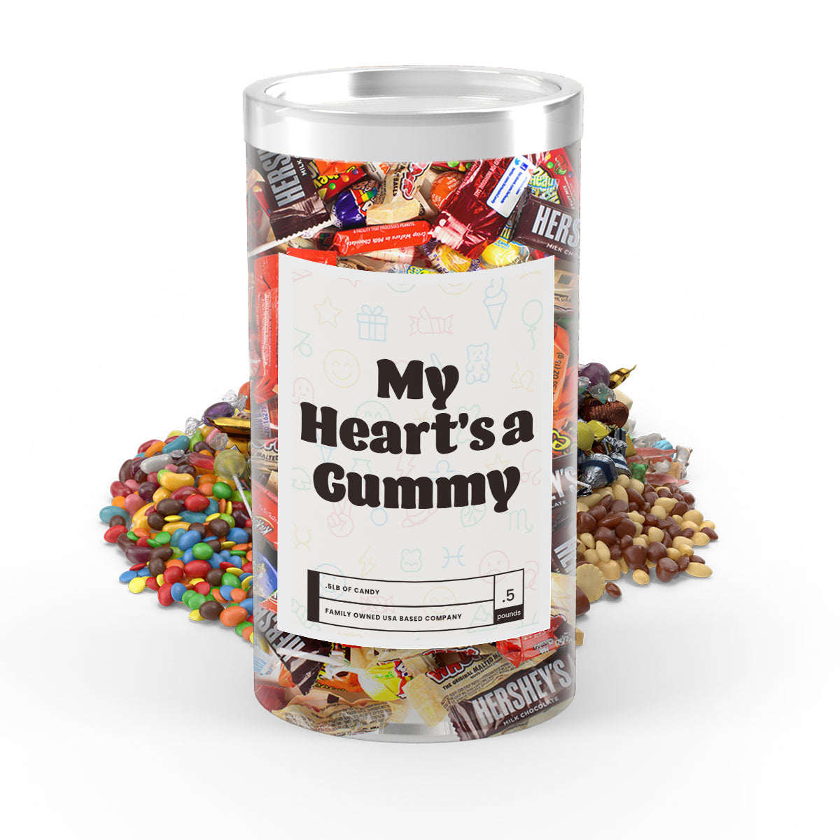 My Heart's a Gummy - I Love Candy Tube